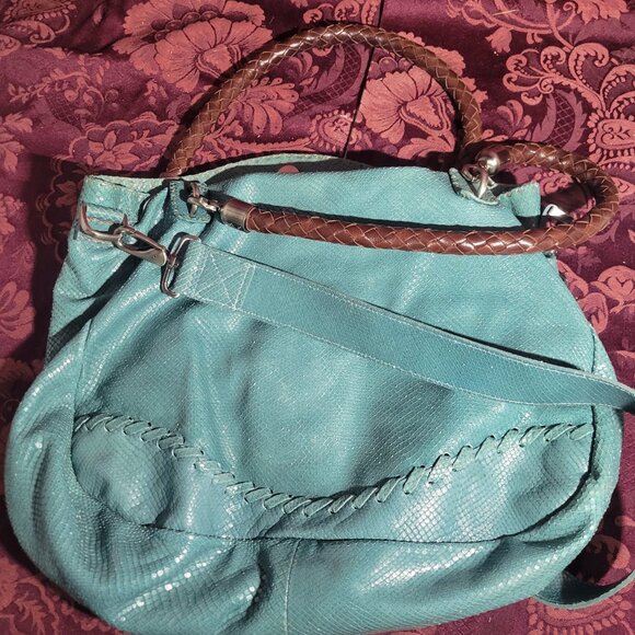 Per Se Green Snakeskin with Woven Leather Straps - Picture 4 of 5